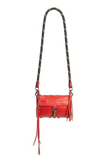 Rebecca Minkoff Mini Mac Leather Crossbody Bag - Red