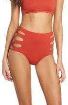 Women's Isabella Rose Paradise High Waist Bikini Bottoms - Red
