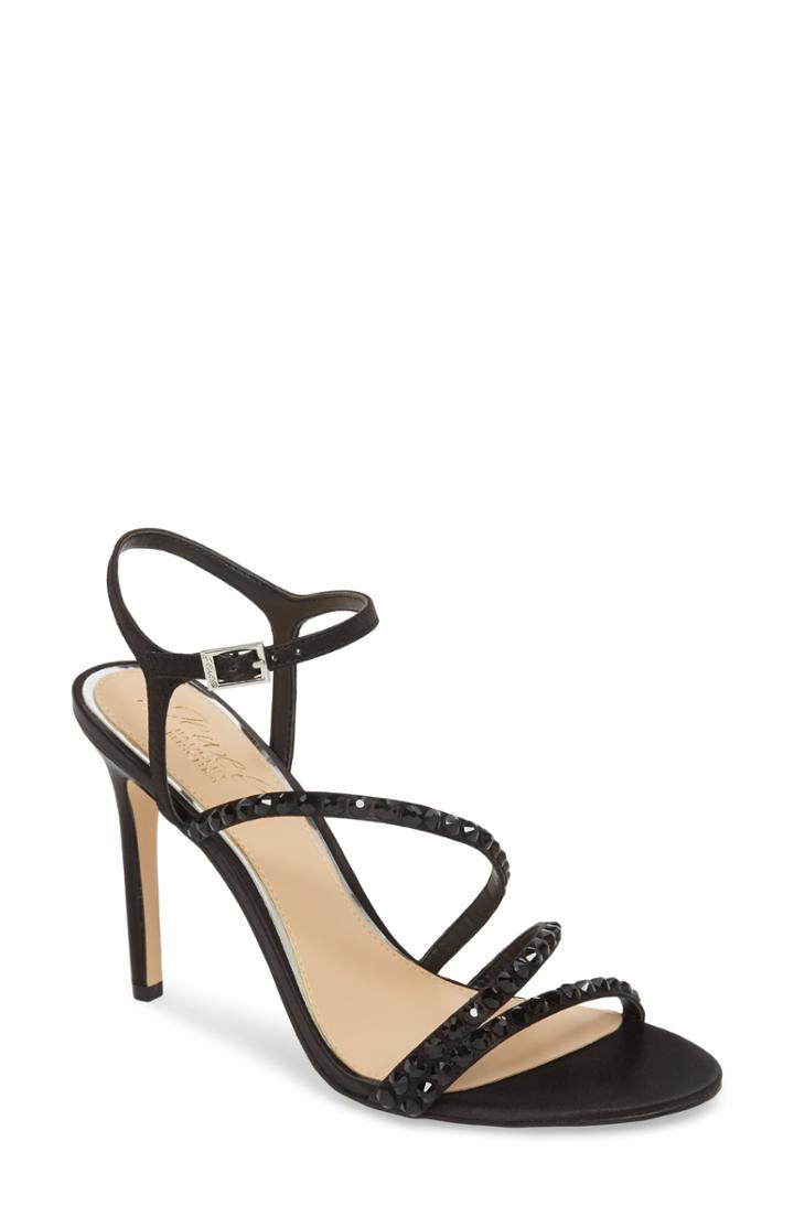 Women's Jewel Badgley Mischka Marimba Crystal Embellished Sandal .5 M - Black