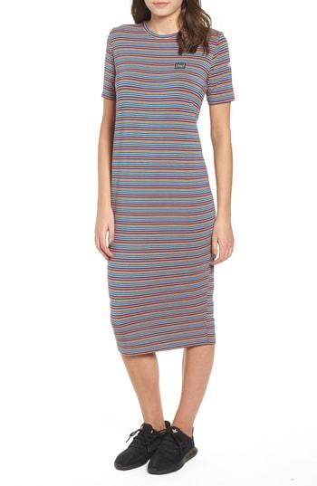 Women's Obey Bowery Stripe T-shirt Dress - Blue