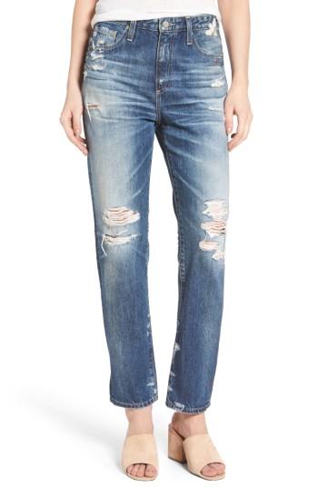 Women's Ag The Phoebe High Waist Straight Leg Jeans - Blue