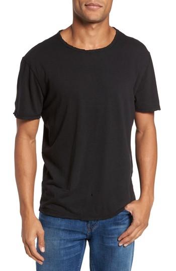 Men's Ag Ramsey Shredded Hem T-shirt - Black