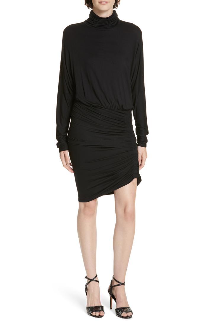 Women's Veronica Beard Manda Ruched Dress - Black