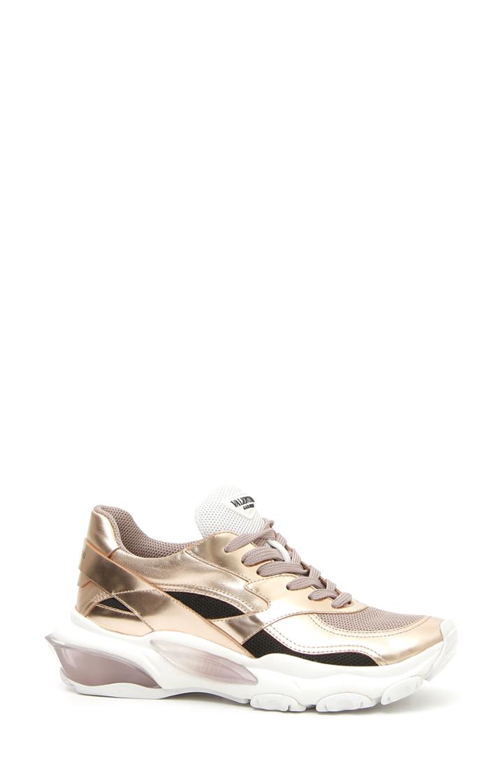 Women's Valentino Garavani Bounce Low Top Sneaker .5us / 38.5eu - Metallic