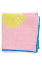 Men's Bonobos Citrus Print Linen Pocket Square, Size - Pink