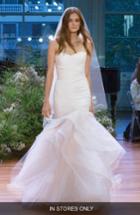 Women's Monique Lhuillier Hailee Strapless Silk Gazar Fit & Flare Gown, Size In Store Only - White