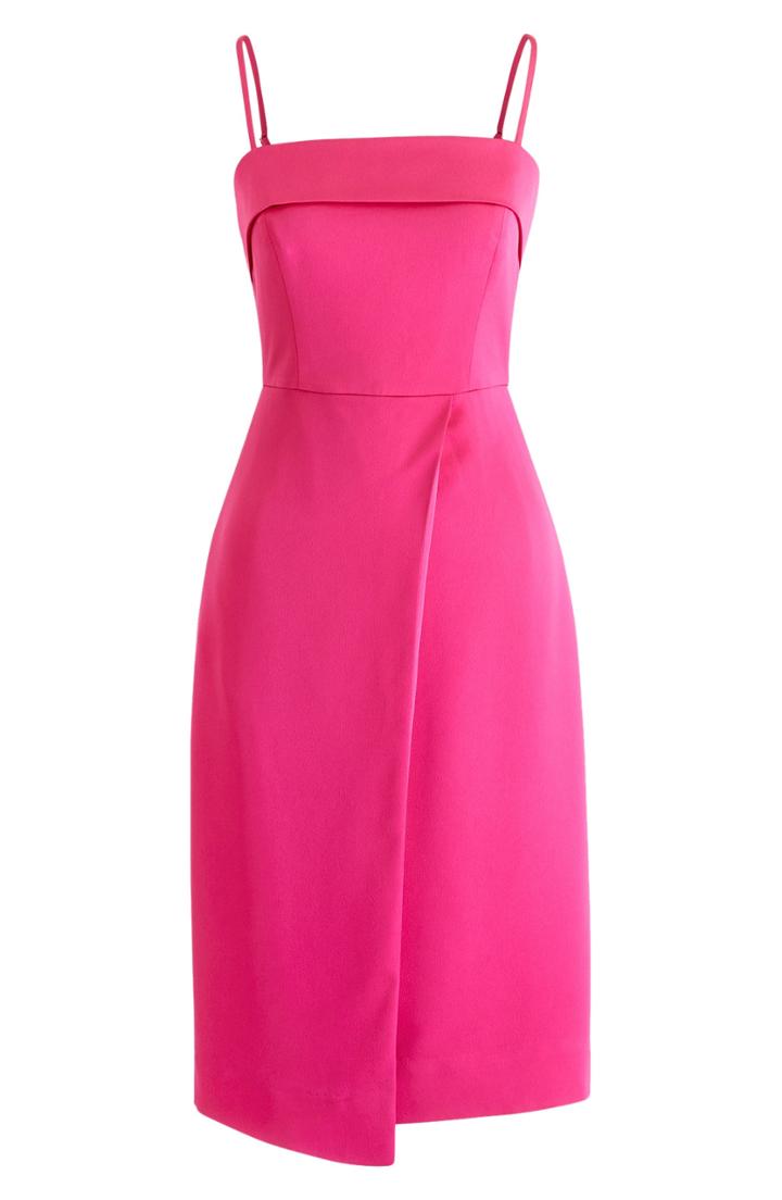 Women's J.crew Spaghetti Strap Foldover Dress - Pink