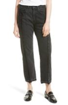 Women's Rag & Bone/jean Two Tone Crop Jeans - Black