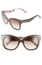 Women's Kate Spade New York 'amberly' 54mm Cat Eye Sunglasses - Brown Nude