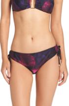 Women's Ted Baker London Imasoe Impressionist Side Tie Bikini Bottoms - Black