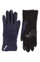 Women's Echo 'touch - Zip Boucle' Tech Gloves - Blue