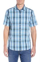 Men's Tommy Bahama Papagayo Plaid Sport Shirt - Blue