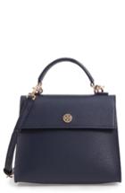 Tory Burch Small Parker Leather Top Handle Satchel - Blue