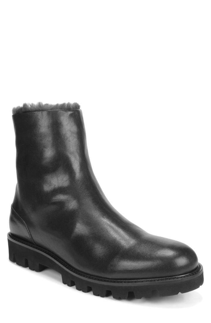 Men's Vince Comrade Genuine Shearling Lined Boot M - Black