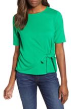 Women's Gibson Tie Front Ponte Knit Tee - Green