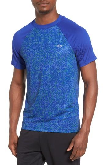 Men's Lacoste Sport Performance Print Jersey T-shirt (4xl) - Blue