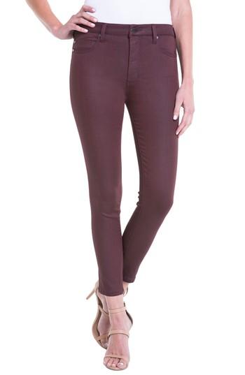 Women's Liverpool Jeans Company Bridget Coated High Waist Skinny Jeans - Burgundy