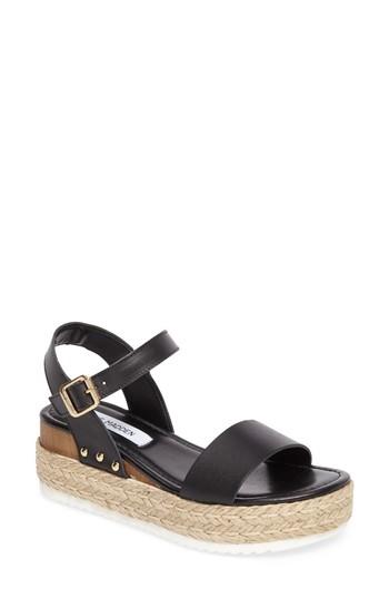 Women's Steve Madden Chiara Platform Espadrille Sandal M - Black