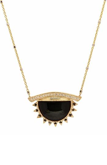 Women's Conges 'i Shield From What I Shouldn't Have To See' Small Black Tourmaline Third Eye Necklace