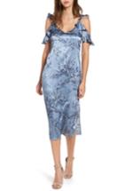 Women's Wayf Quinn Cold Shoulder Midi Dress - Blue