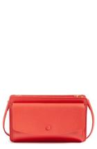 Halogen Convertible Leather Crossbody Bag - Red