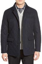 Men's Hart Schaffner Marx 'shooter' Wool Blend Quilted Jacket - Blue