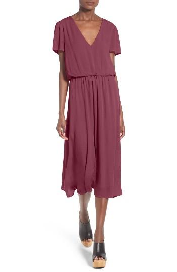 Women's Wayf Blouson Midi Dress - Burgundy