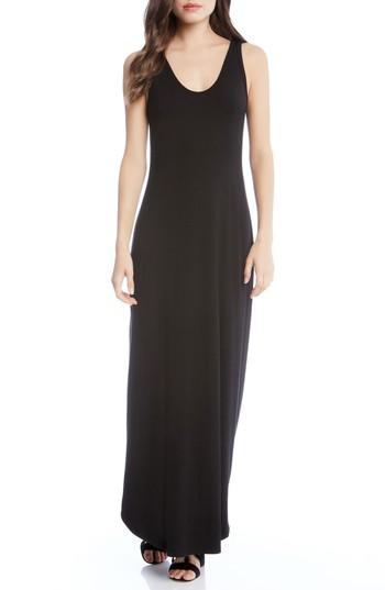 Women's Karen Kane Zipped Side Slit Maxi Dress - Black