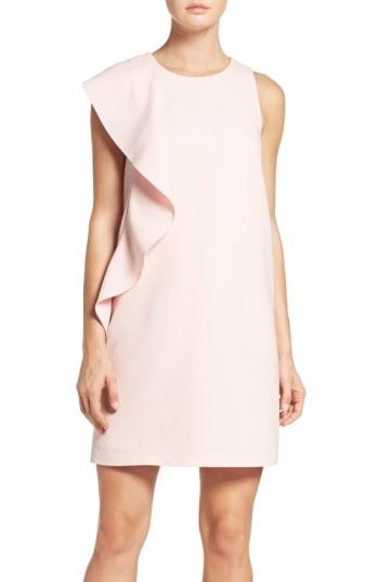 Women's Chelsea28 Asymmetrical Ruffle Shift Dress - Pink