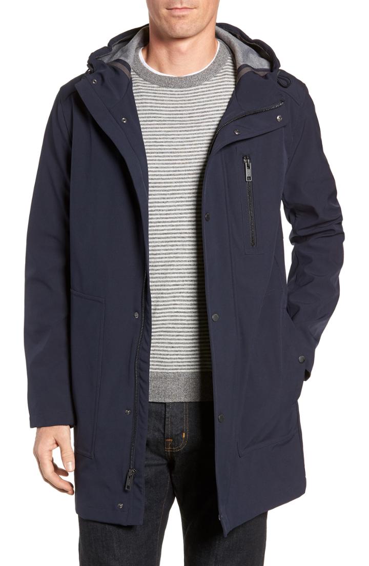 Men's Marc New York Beckett Jersey Car Coat - Blue