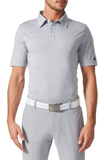 Men's Adidas Climacool 3-stripes Mapped Polo, Size - Grey