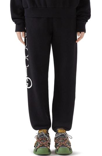 Women's Gucci Logo Sweatpants, Size - Black