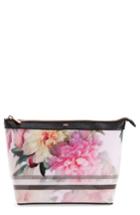 Ted Baker London Magda Floral Print Large Pouch, Size - Baby Pink