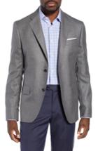 Men's Nordstrom Signature Trim Fit Loro Piana Cashmere Blazer S - Grey