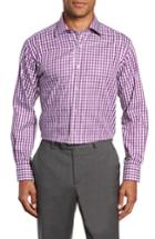 Men's Lorenzo Uomo Trim Fit Check Dress Shirt .5 - 34 - Purple