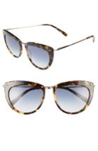 Women's D'blanc Tan Lines 52mm Gradient Cat Eye Sunglasses - Leopard Tortoise/ Gradient