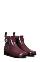 Women's Hunter Original Refined Quilted Gloss Chelsea Boot M - Purple