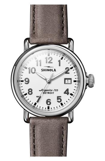 Women's Shinola The Runwell Leather Strap Watch, 36mm
