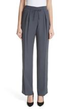 Women's Emporio Armani Tie Front Silk Pants Us / 40 It - Grey