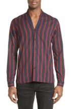 Men's The Kooples Shades Of Red Stripe Sport Shirt