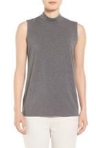 Women's Eileen Fisher Lightweight Tencel Lyocell Stretch Jersey Top, Size - Grey