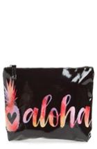Ki-ele Aloha Print Pouch - Black