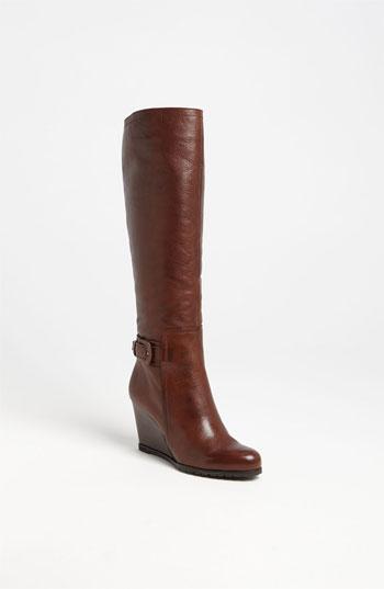 Franco Sarto 'navarro' Wedge Boot Womens Roasted Chestnut Calf Size 9 M 9 M