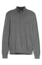 Men's Lacoste Quarter Zip Sweater - Grey