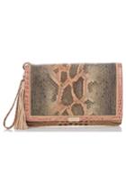 Brahmin Embossed Leather Clutch - Pink