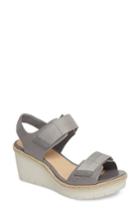 Women's Clarks Palm Shine Wedge Sandal M - Grey
