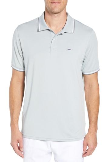 Men's Vineyard Vines Jersey Polo - Grey