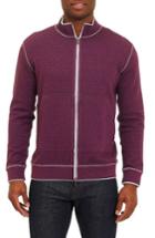 Men's Robert Graham Odyssey Reversible Zip Cardigan, Size - Purple