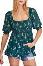 Women's Free People Delta Dawn Top - Blue/green