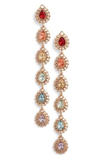 Women's Stella + Ruby Ombre Crystal Drop Earrings